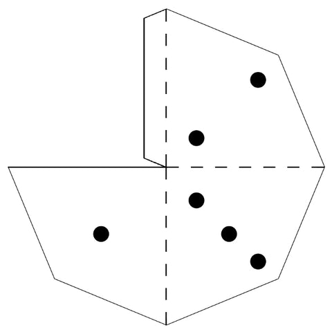 easy 3D dice Optical Illusion template