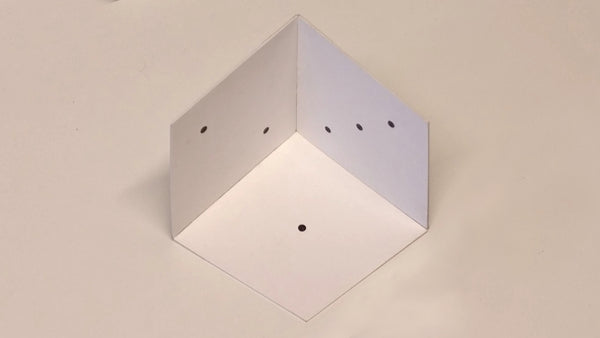 easy 3D dice Optical Illusion assembled