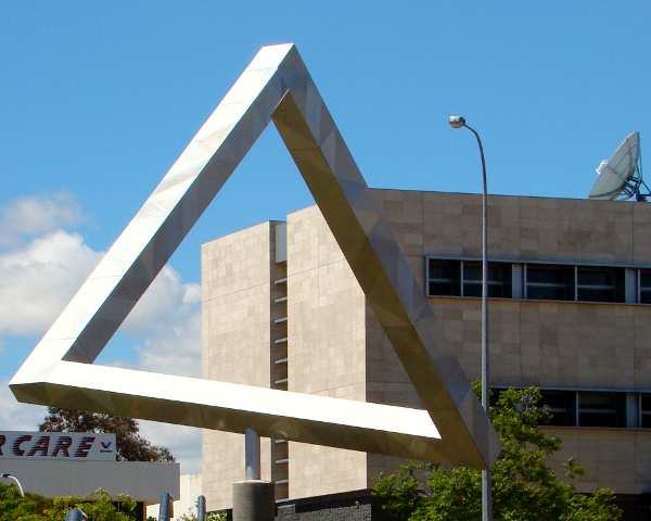 Impossible Triangle Perth Australia Real life penrose triangle illusion