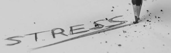 The word stress written in pencil